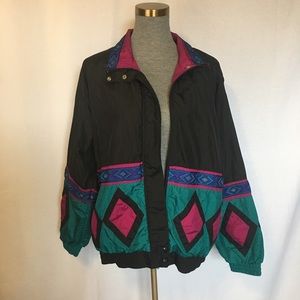 Vintage Tribal Print Windbreaker